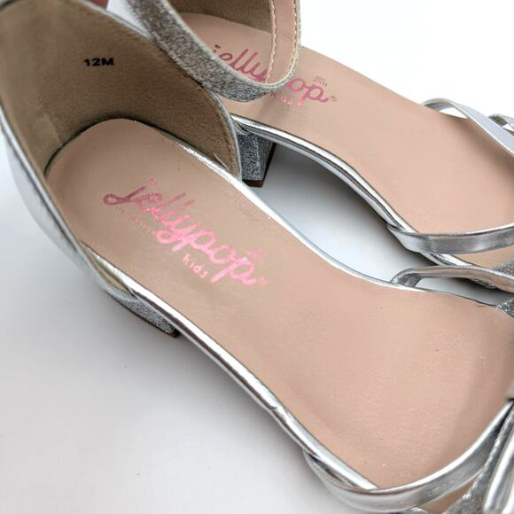 Jellypop Zendah Metallic Block Heel Sandal Kids' Girls Silver Size US12M - Picture 11 of 11